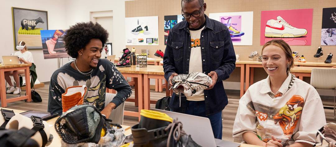 SCAD students on the sneaker design program.