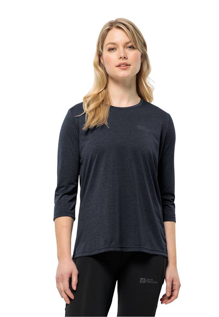 Crosstrail 3|4 T-Shirt Women Functioneel shirt Dames M blue night blue | Jack Wolfskin