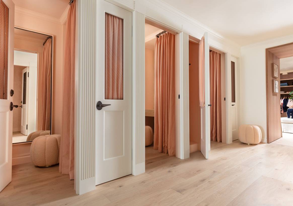 Fitting rooms in Tuckernuck's NYC flagship store