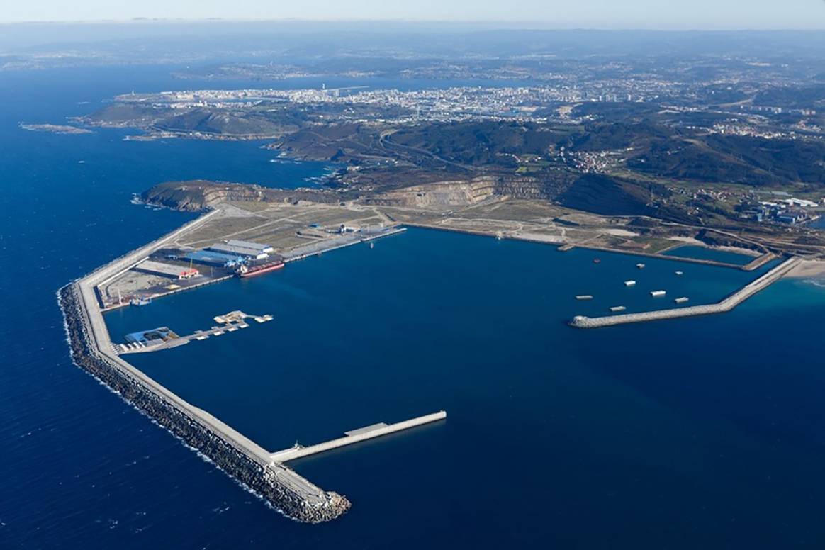 Puerto Exterior de A Coruña en el que Inditex proyecta la construcción de un parque eólico.