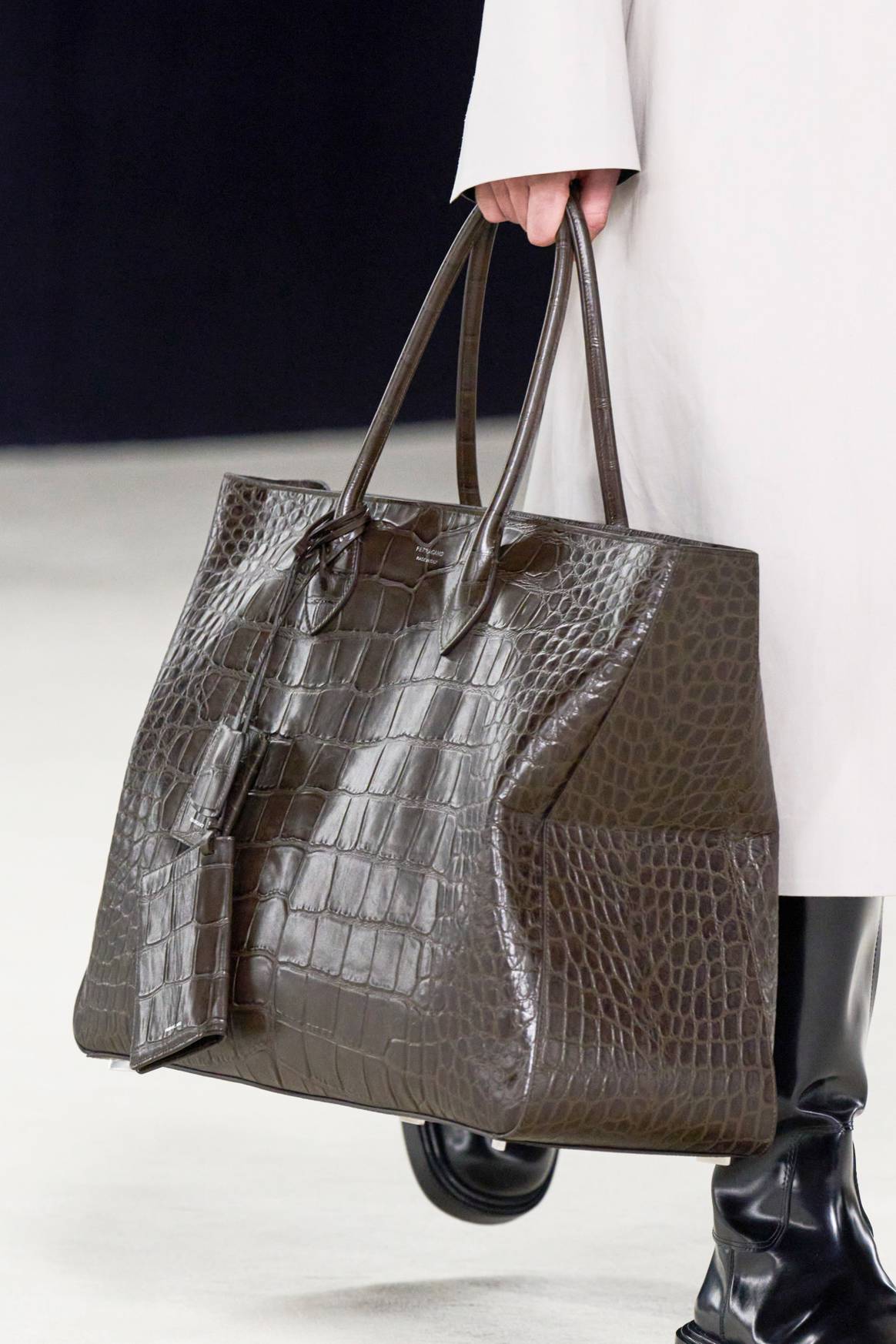 Ferragamo FW23 croc tote bag