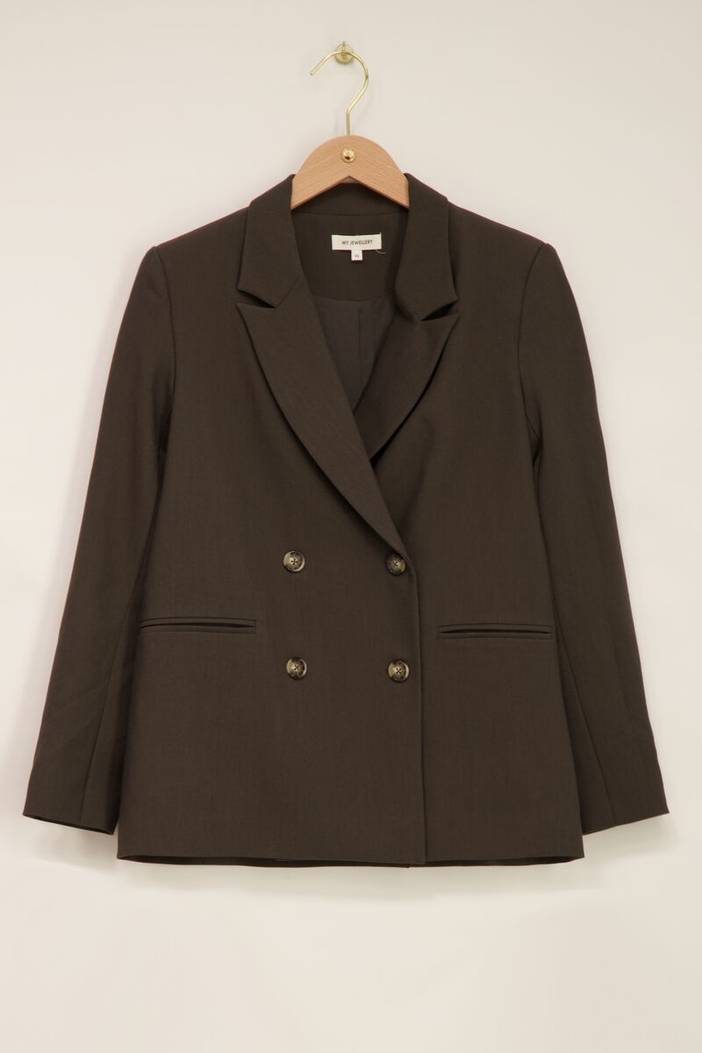 Donkergroene blazer met dubbele knopen | My Jewellery