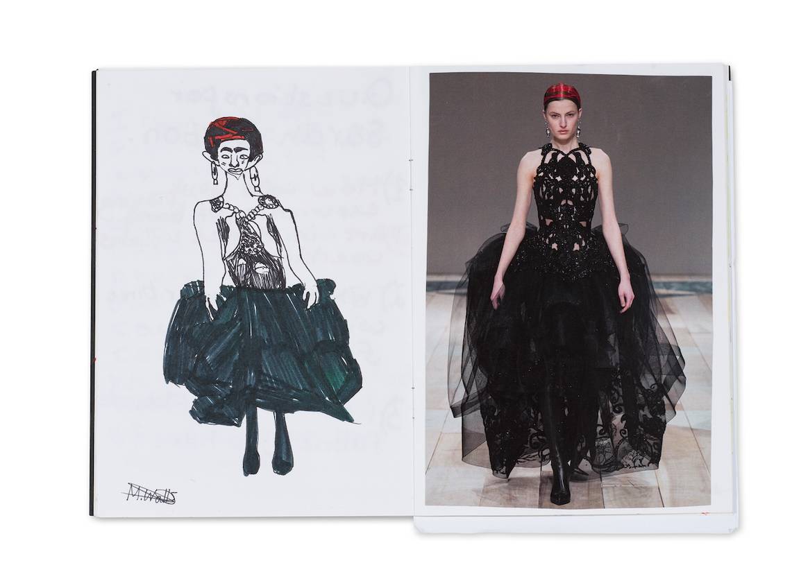 Image: Alexander McQueen; Sketchbook by Melody