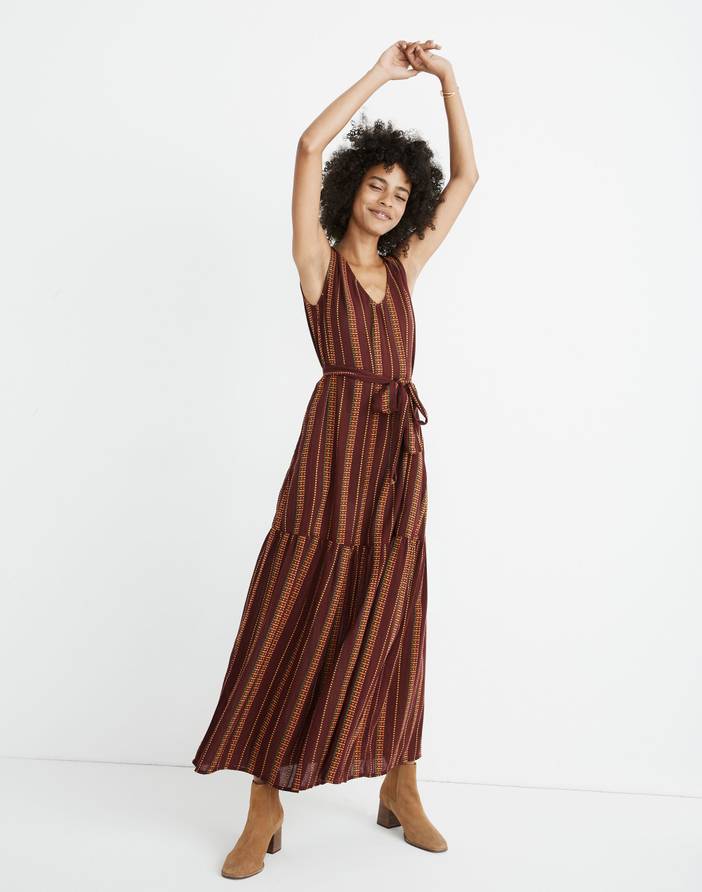 madewell striped maxi dress Stripe Circle Linen Maxi Dress (Women)