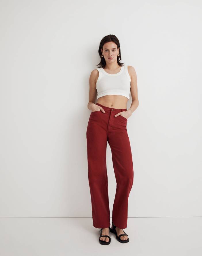 The Emmett Wide-Leg Pant: Garment Dyed Edition | Madewell