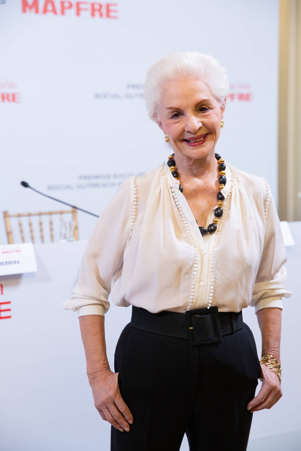 Photo Credits: Carolina Herrera en el Casino de Madrid durante la rueda de prensa previa a la entrega de los premios.