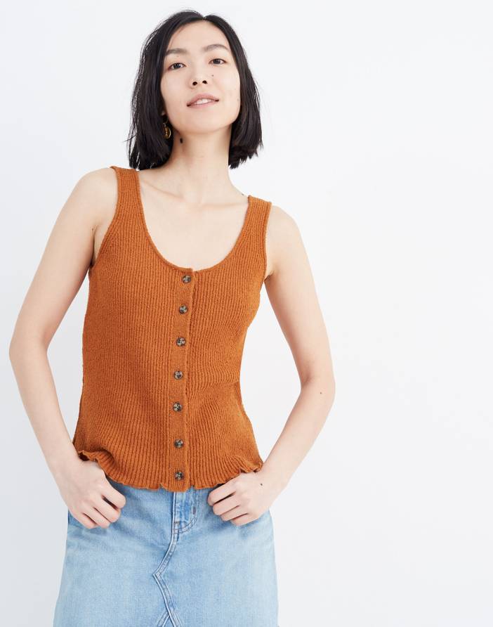 Kingston Button-Front Sweater Tank | Madewell