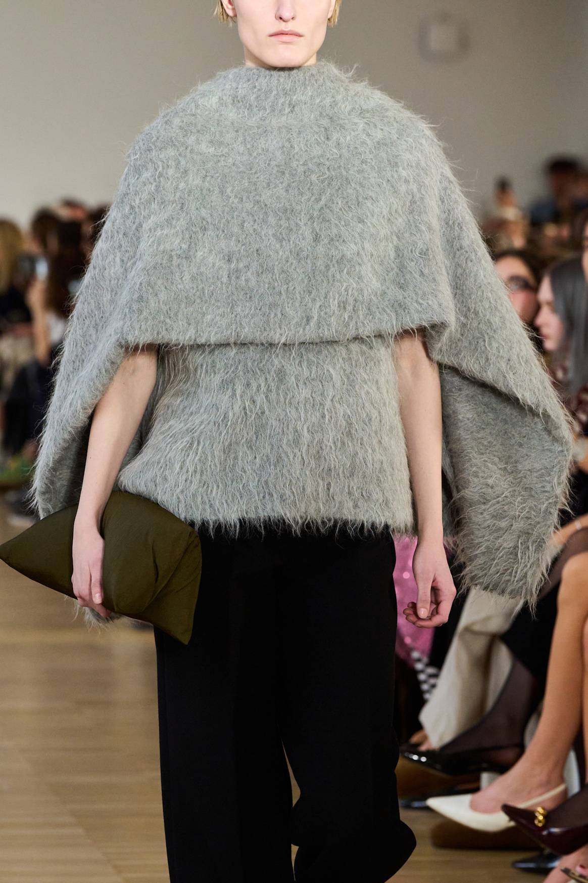 Soft, cosy textures at Christian Wijnants FW25