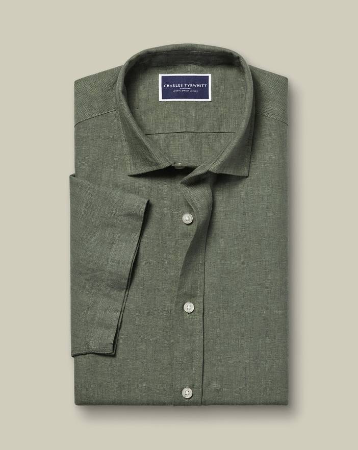Men's Charles Tyrwhitt Pure Short Sleeve Casual Shirt | Charles Tyrwhitt