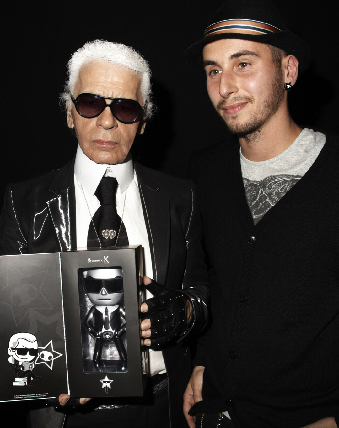 Karl and Simone Legno, taken in 2009 during the Tokidoki launch event at the Saint Germain store