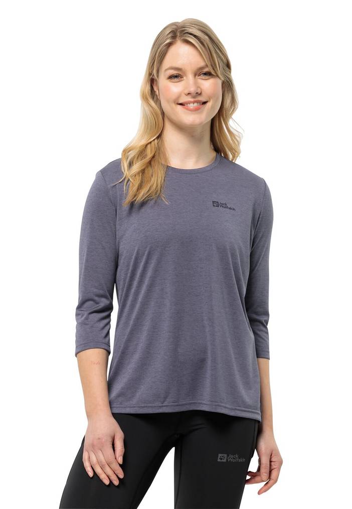 Crosstrail 3|4 T-Shirt Women Functioneel shirt Dames M blue night blue | Jack Wolfskin