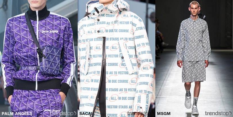 SS19 Belangrijke Herenmode Print- en Grafische Printtrends