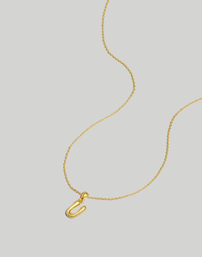 Puffy Letter Pendant Necklace | Madewell