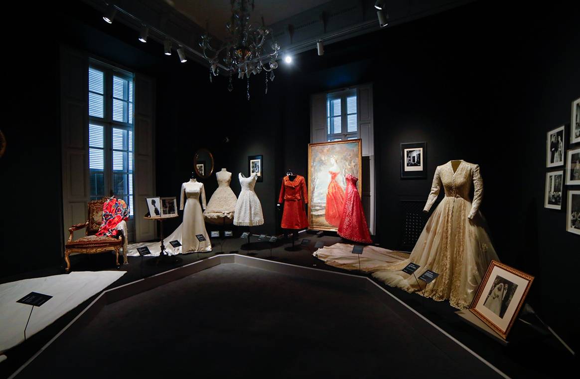 Interior de la exposición “La moda en la Casa de Alba”, en el Palacio de Liria de Madrid del 19 de octubre de 2023 al 31 de marzo de 2024.