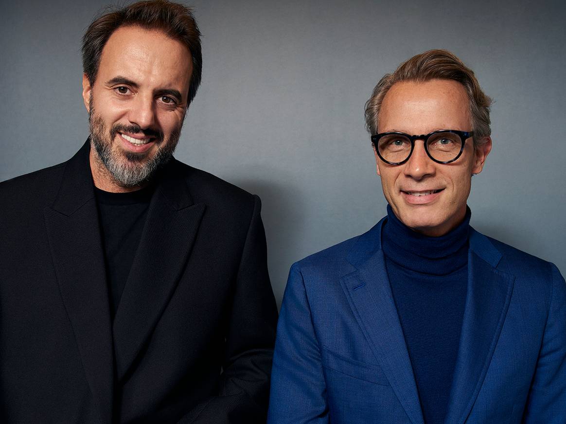 Photo Credits: José Neves, fundador, presidente y director ejecutivo de Farfetch (izda.), junto a Geoffroy van Raemdonck, director ejecutivo de Neiman Marcus Group (dcha.).
