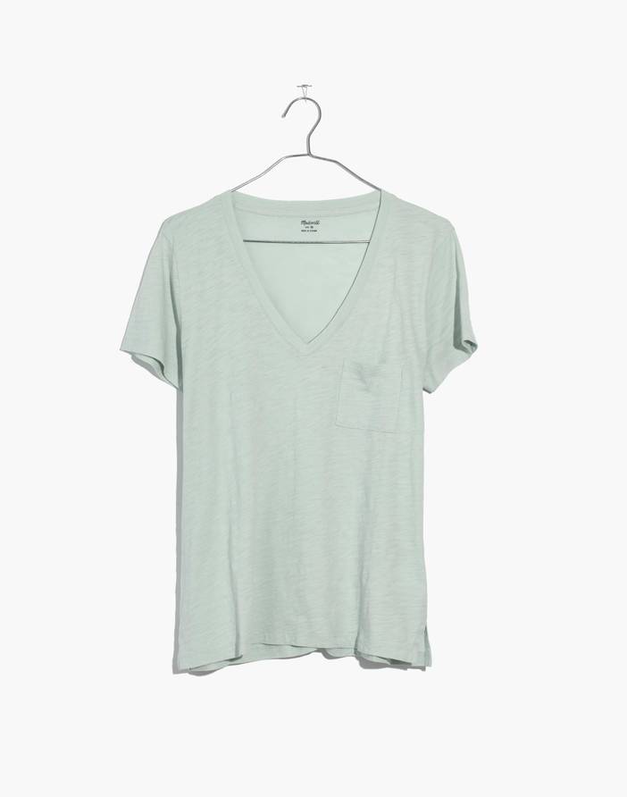 Whisper Cotton V-Neck Pocket Tee | Madewell