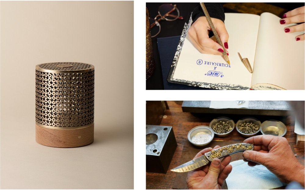 Les collaborations de Maison Tournaire : les stylos Bic x Tournaire, le tube Alchimie Hilse x Tournaire ou encore les couteaux 1515 x Tournaire.