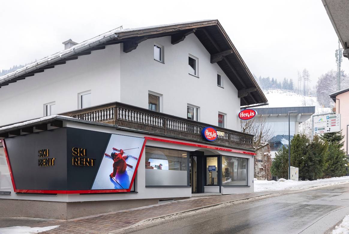 Der Skiverleih- und Servicestandort von Hervis in Zell am See