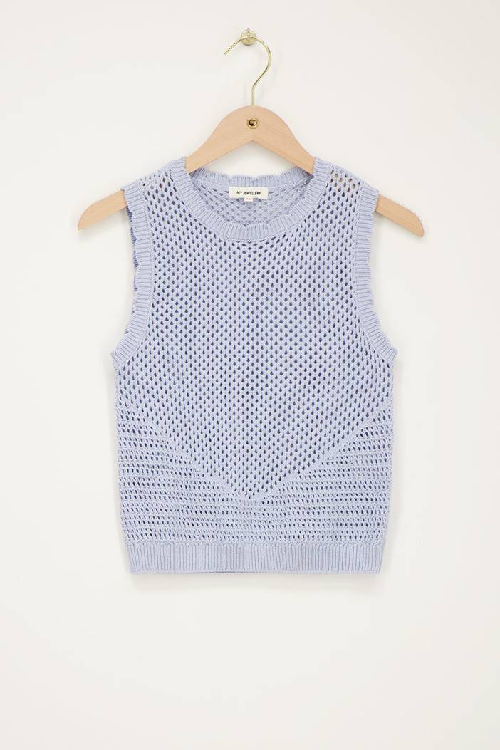 Lichtblauwe crochet spencer | My Jewellery