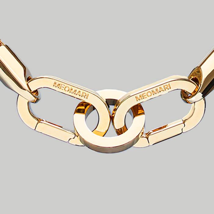 Dog collar in Gold braided | MEOMARI