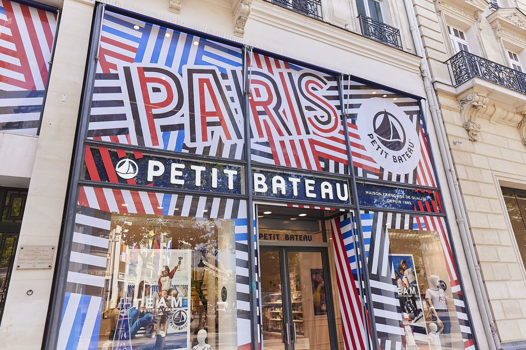 Petit Bateau flagship store on the Champs Elysées.