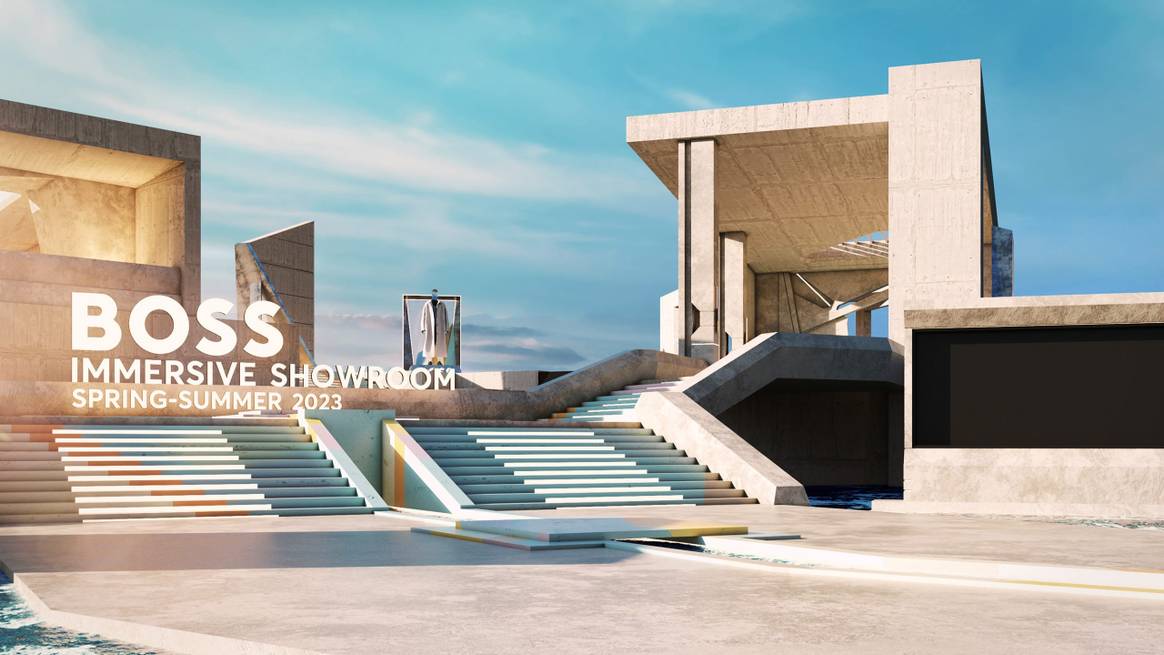 Boss Showroom durante Metaverse Fashion Week. Image: Boss