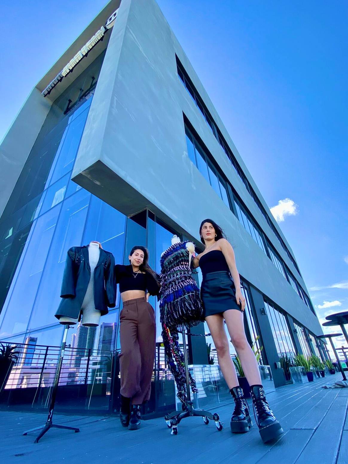 Belkys Costa and Jamie Avadis, two students from Istituto Marangoni Miami at NYFW. Image via Instituto Marangoni Miami/LinkedIn.