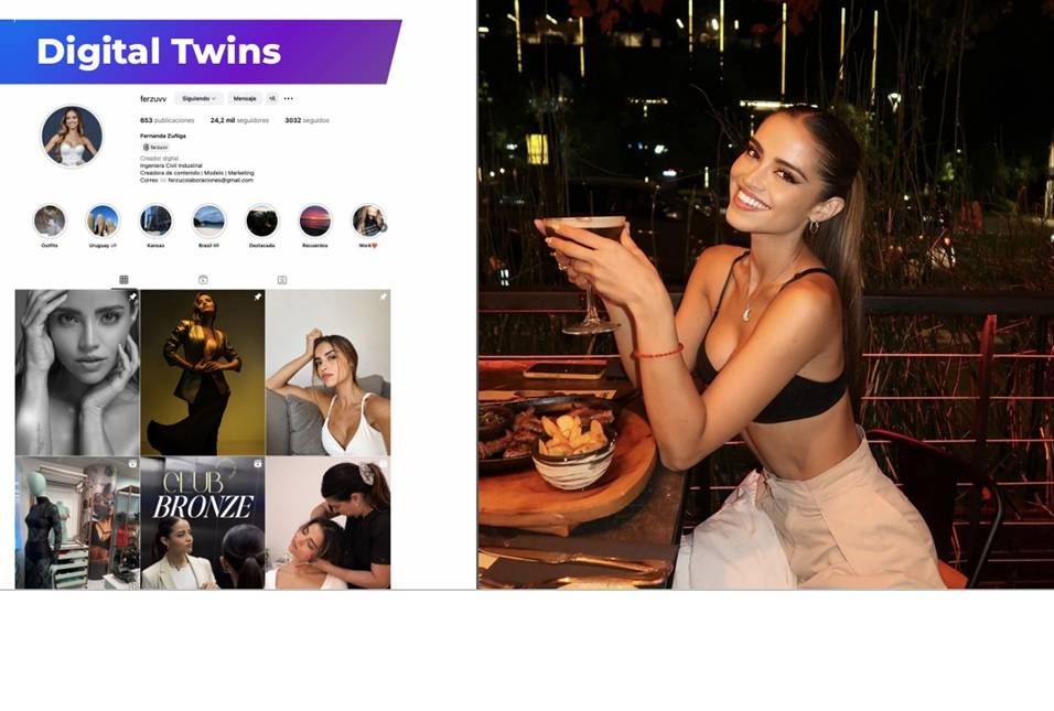 Influencer creada a medida por IA.