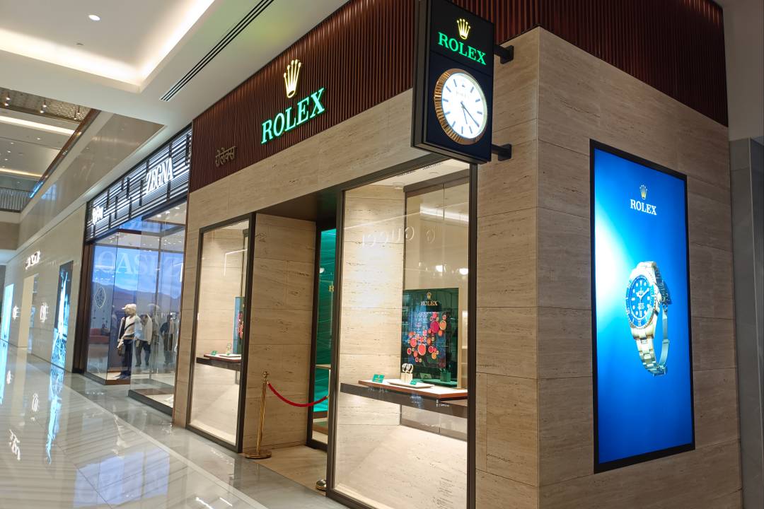 Rolex-Store in der Jio World Centre Mall in Mumbai.