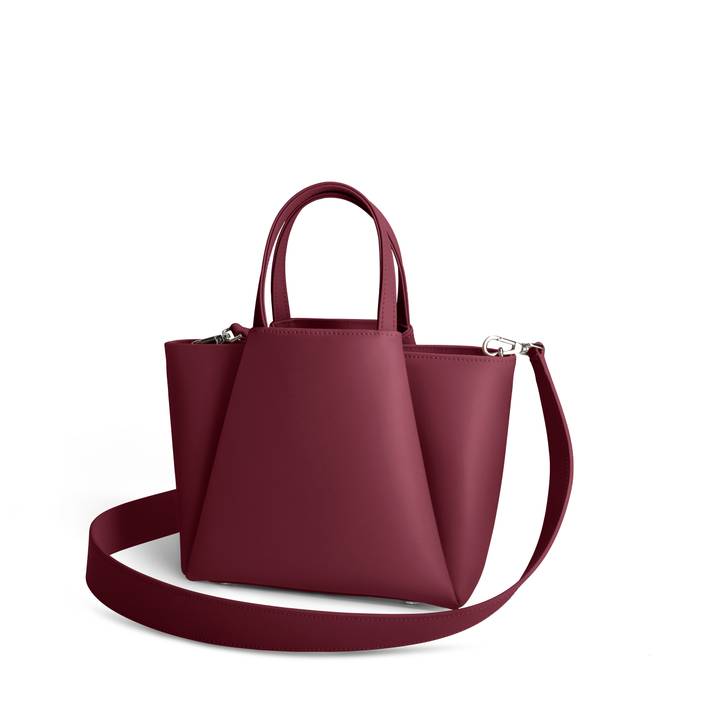Mini Pyramid - plain leather - merlot | Kaai