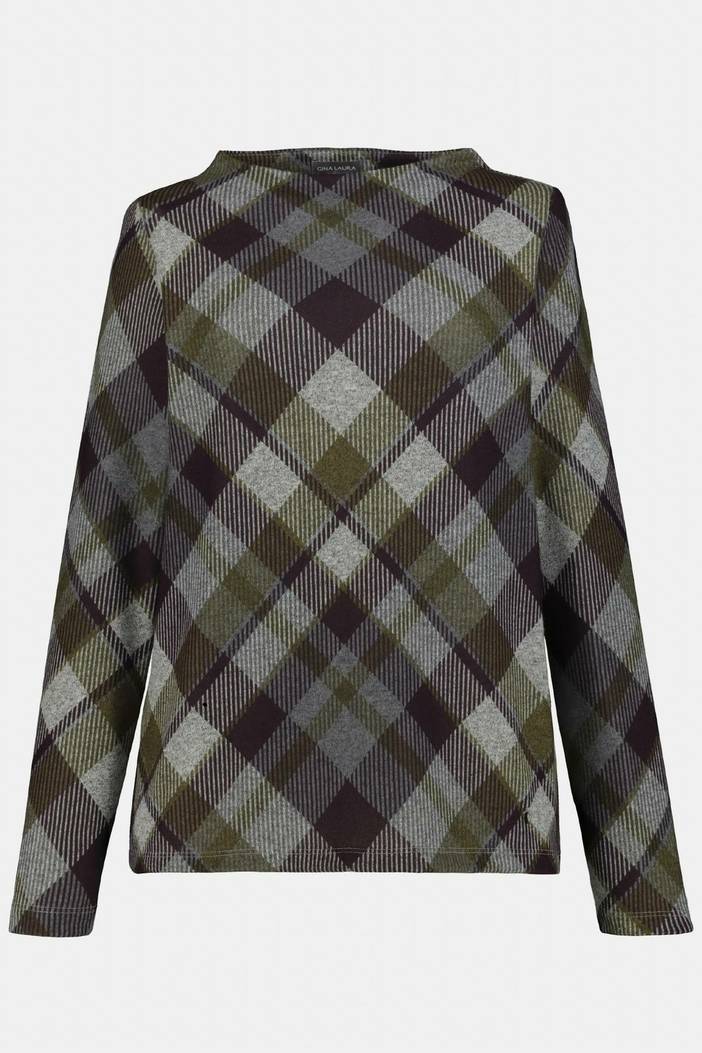 Sweatshirt checkedprint flauschi | Gina Laura
