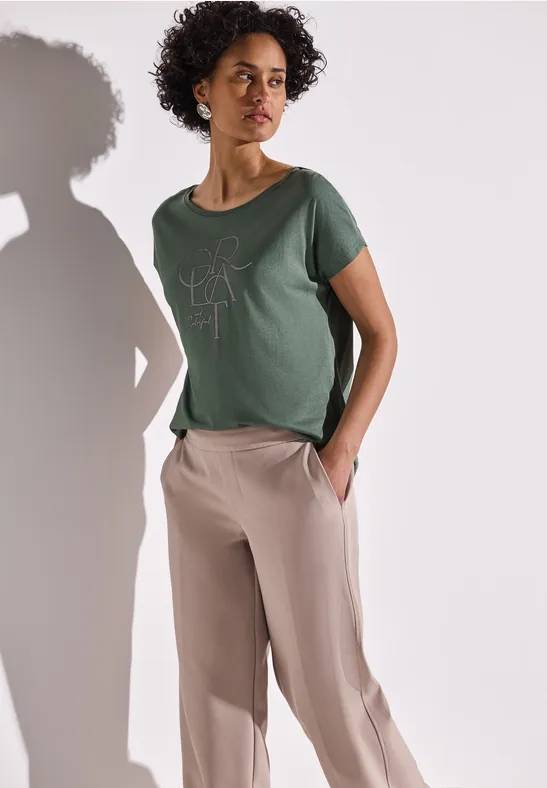 T-shirt avec texte sur film | Street One