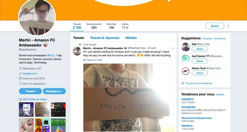 Sur Twitter, Amazon présente ses “ambassadeurs”