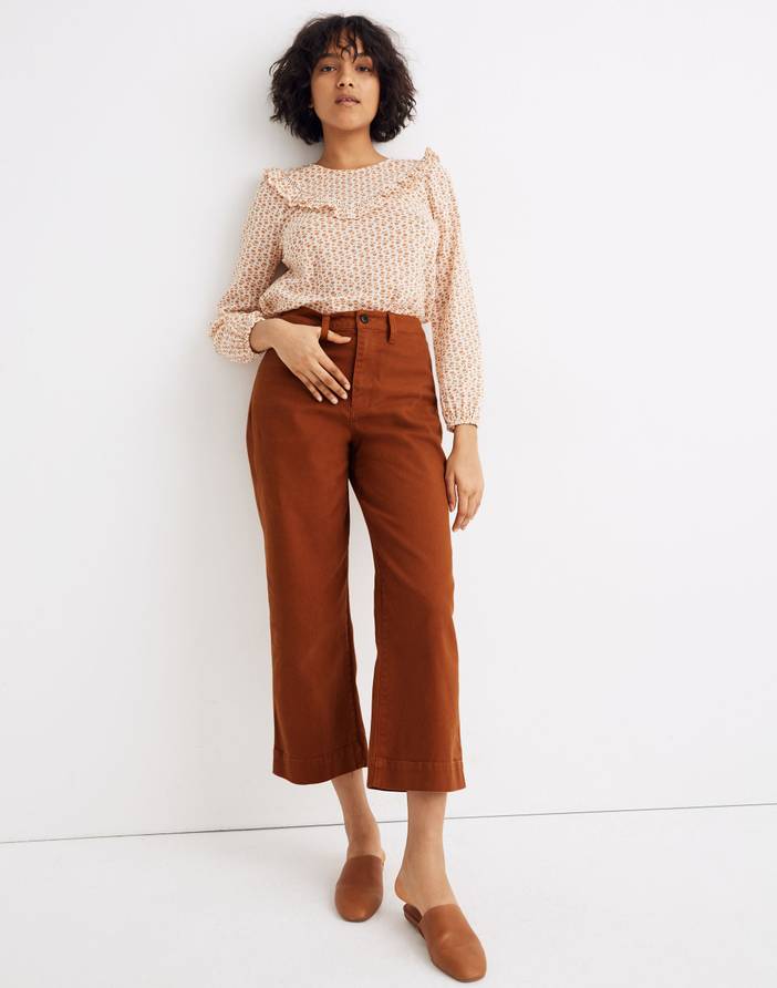 Tall Curvy Slim Emmett Wide-Leg Crop Pants | Madewell