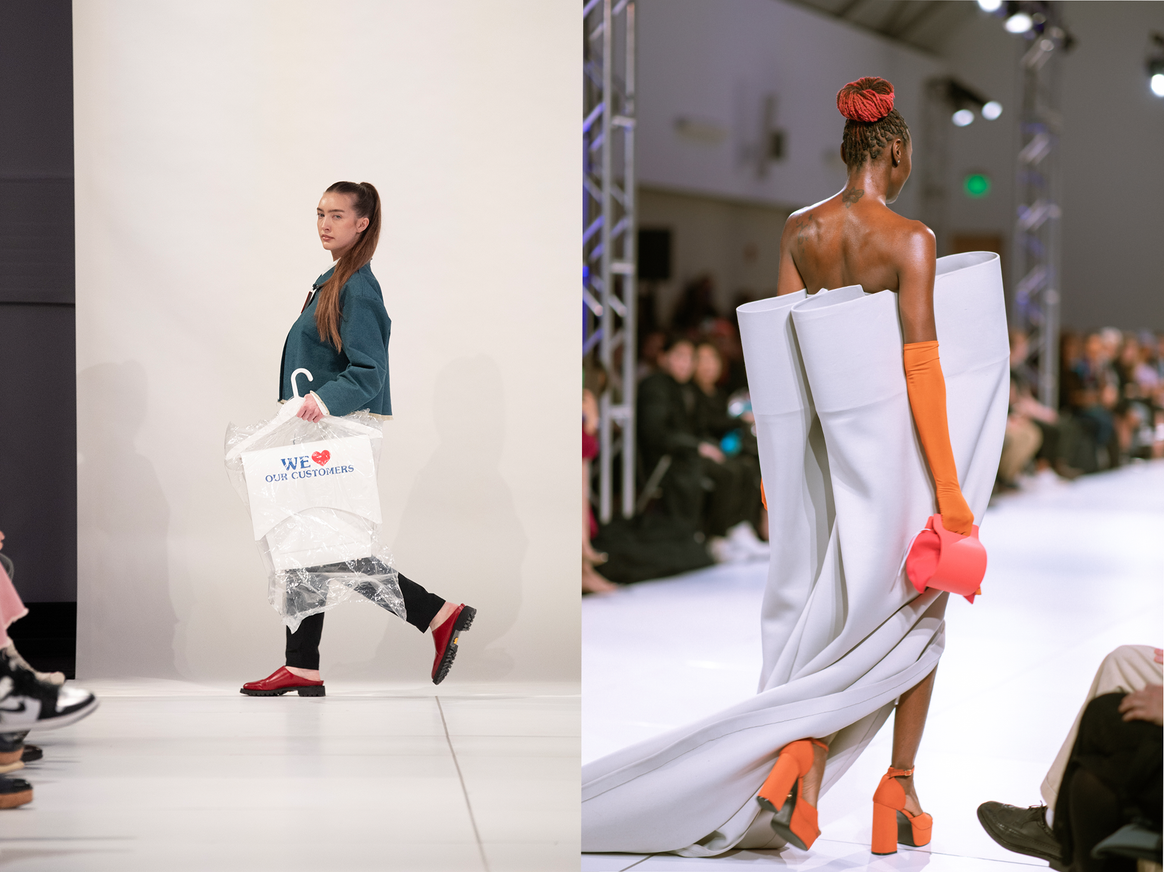 Accessory design on the runway at CCS, April 2023