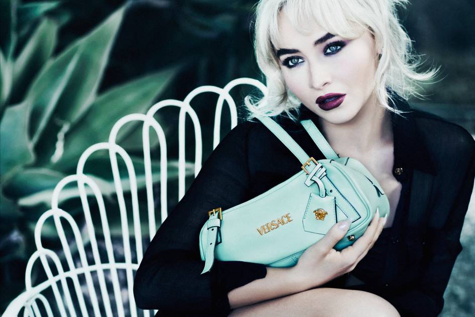 Versace La Cavanza 2025 campaign featuring Sabrina Carpenter