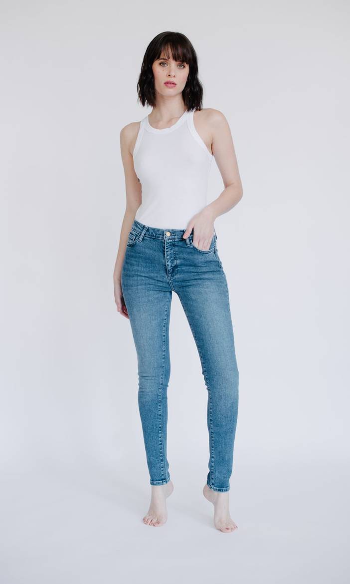 Plastic-Free Stretch Skinny Jean - Medium Indigo | Triarchy