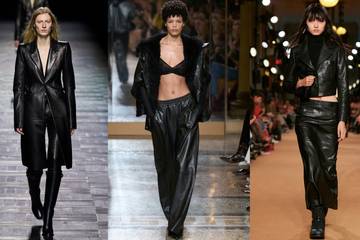 FW23 ready-to-wear runway trends: black leather, head-to-toe