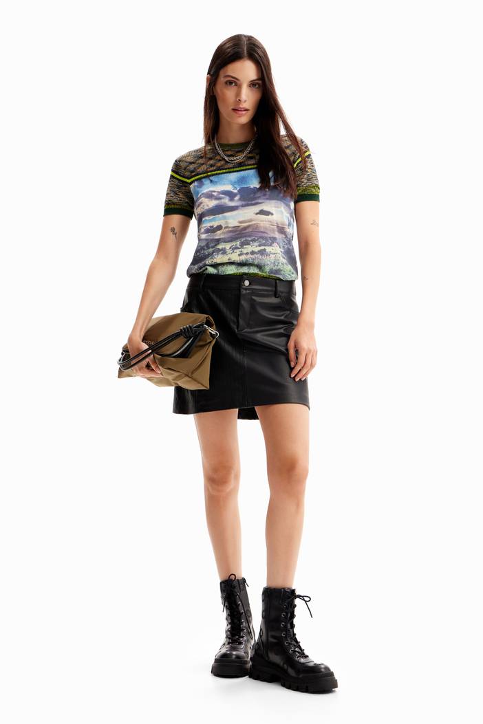 Knit landscape T-shirt | Desigual