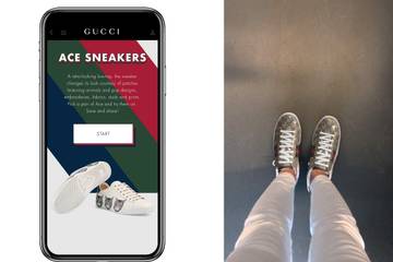 Gucci laat mobiele shoppers sneakers passen via augmented reality