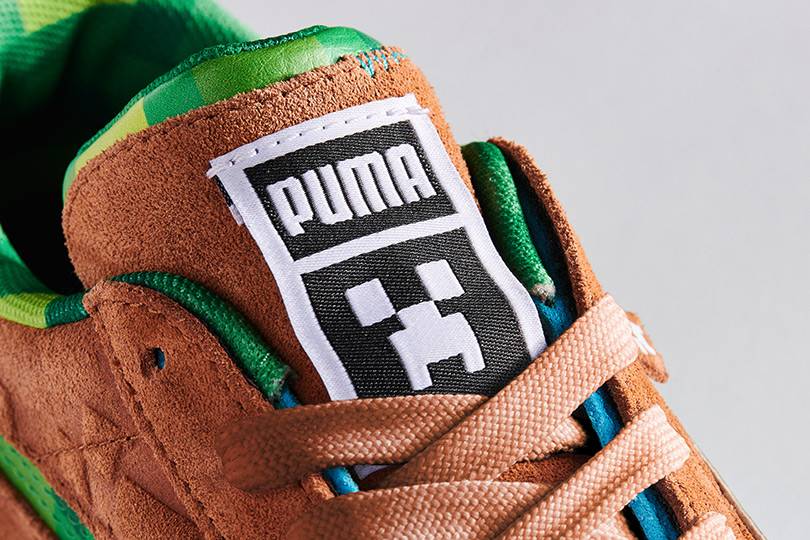 El icónico suede de puma actualiza su piel, cortesía de Minecraft