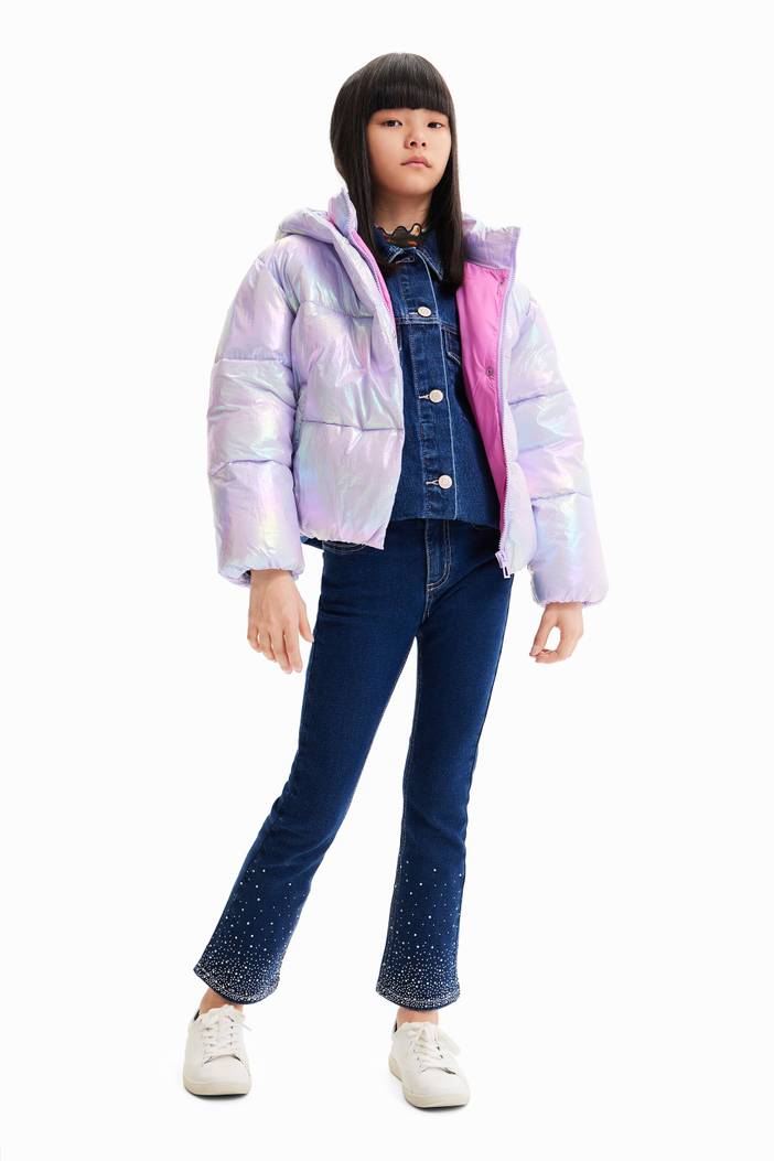 Iridescent quilted jacket | Desigual