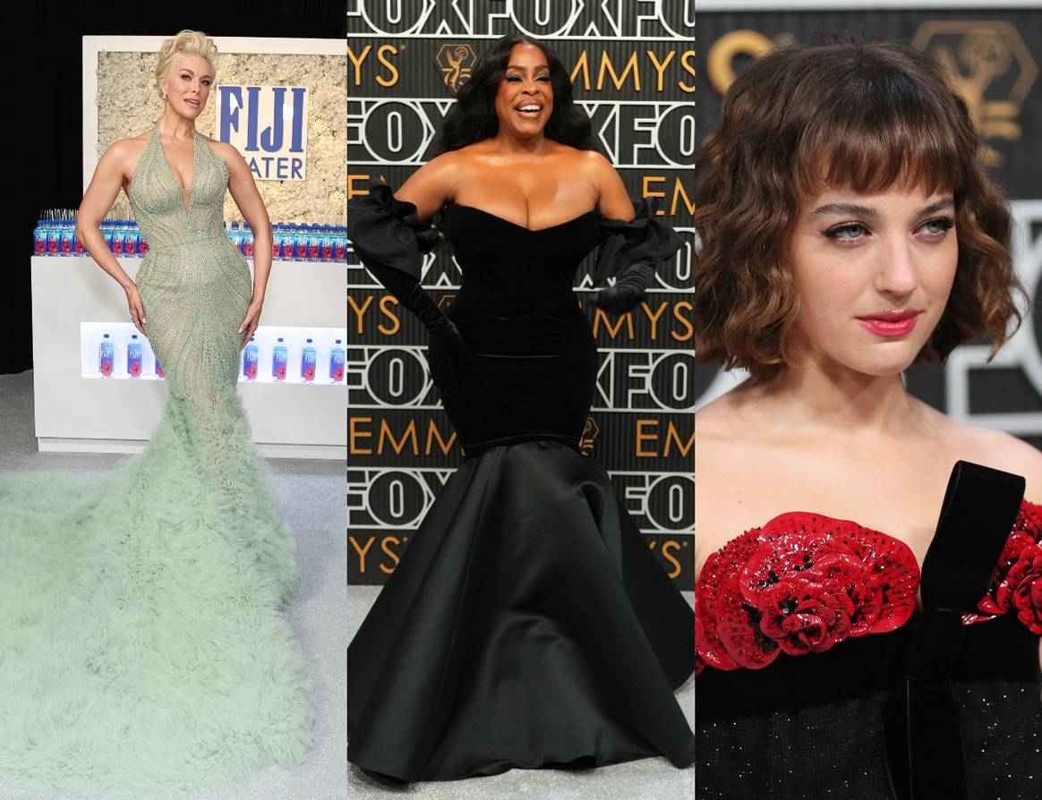 Hannah Waddingham in Marchesa, Niecy Nash and Beatrice Granno in Armani.