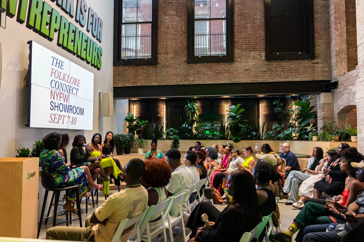 Opening night of NYFW event held at Shopify HQ in Soho NYC