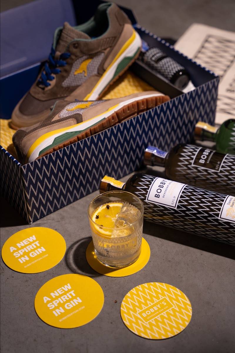 Tether diepvries roestvrij Bobby's Gin onthult sneaker collab met Kangaroos – Cocktail-Cultuur in je  schoenenkasten