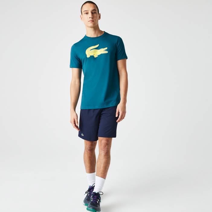 Herren Lacoste Sport Krokodil-T-Shirt aus atmungsaktivem Jersey mit 3D Print | Lacoste