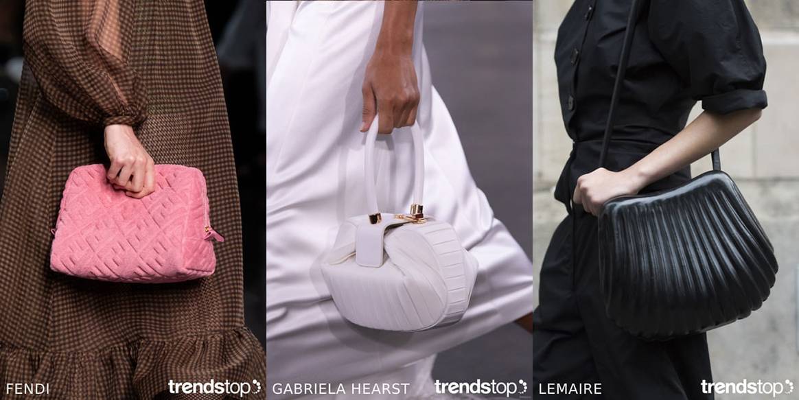 Immagini per gentile concessione di Trendstop, da sinistra a destra: Fendi,
Gabriela Hearst,
Lemaire, tutto primavera estate 2020.