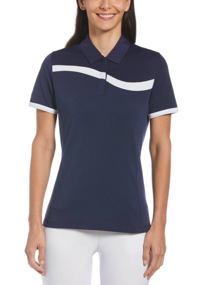 Women's Swing Tech™ Asymmetrical Color Block Golf Polo Shirt | Callaway