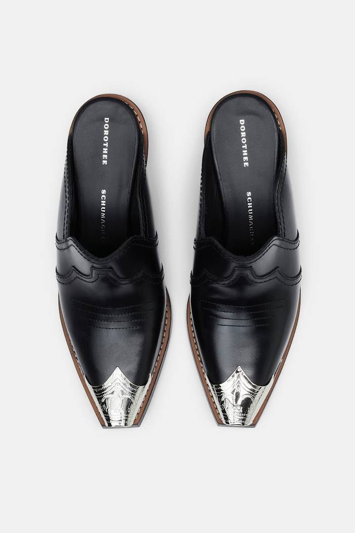 Calfskin mules with Western toe cap | dorothee schumacher