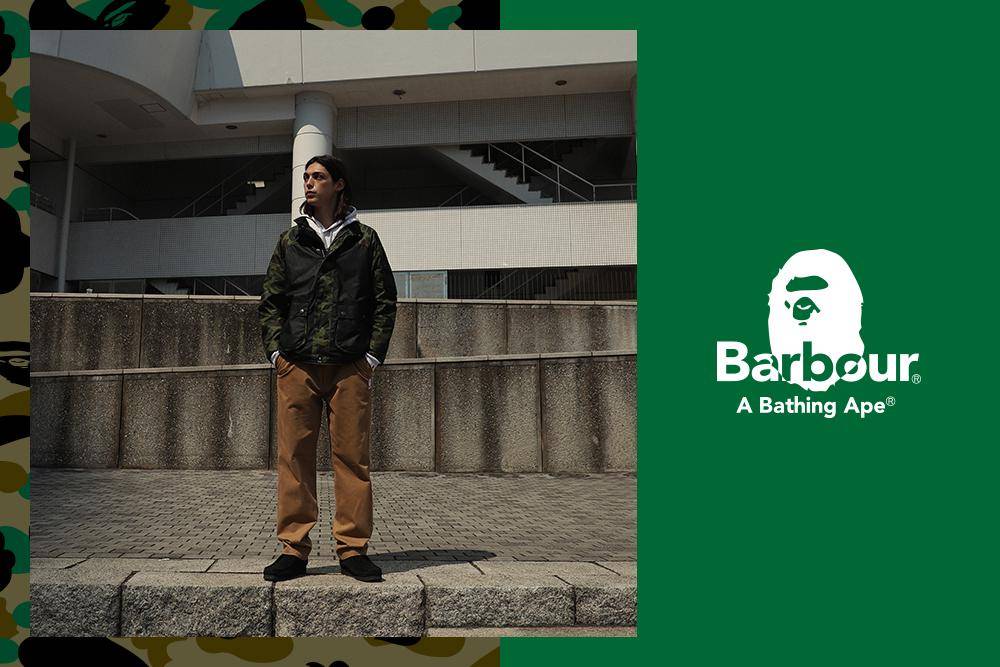 Image: BAPE x Barbour